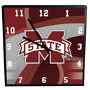 12 Inch Square Carbon Fiber Clock | Mississippi State University COL, Mississippi State Bulldogs, MSS, OldProduct 687746378701 $25