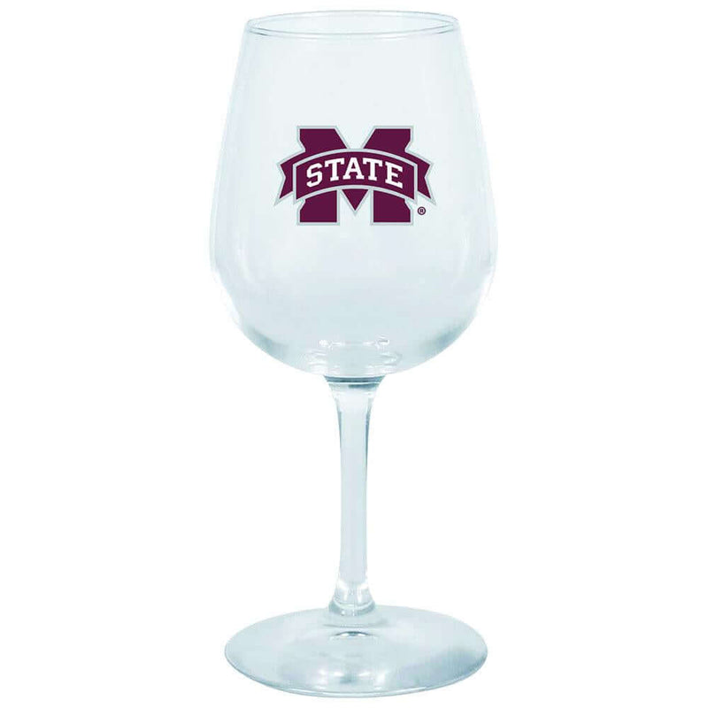 12.75oz Decal Wine Glass MS St COL, Holiday_category_All, Mississippi State Bulldogs, MSS, OldProduct 888966691698 $12