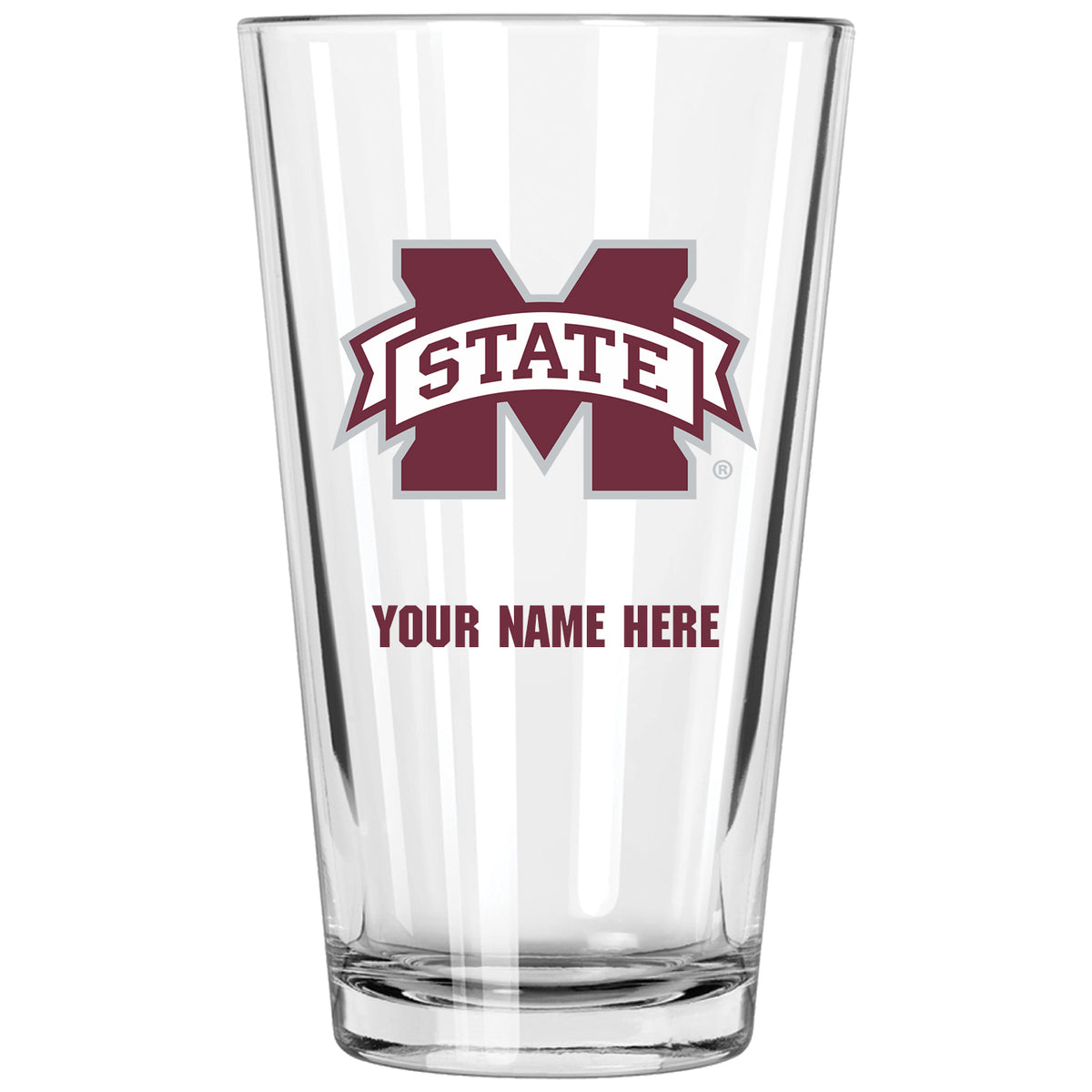 17oz Personalized Pint Glass | Mississippi State Bulldogs