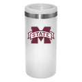12oz White Slim Can Holder | Mississippi State Bulldogs