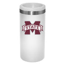12oz White Slim Can Holder | Mississippi State Bulldogs