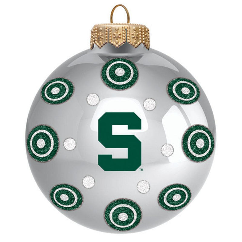 Silver Polka Dot Ornament | Michigan State
COL, Michigan State Spartans, MSU, OldProduct
The Memory Company