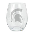 15oz Etched Stemless Tumbler | Michigan State Spartans COL, CurrentProduct, Drinkware_category_All, Michigan State Spartans, MSU 194207265024 $12.49
