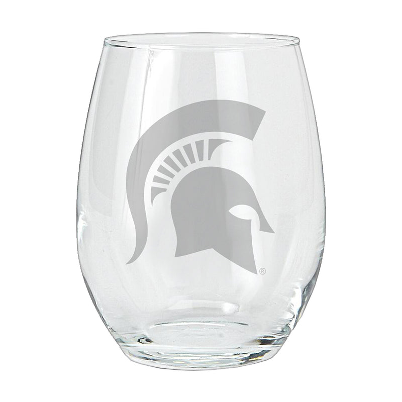 15oz Etched Stemless Tumbler | Michigan State Spartans COL, CurrentProduct, Drinkware_category_All, Michigan State Spartans, MSU 194207265024 $12.49