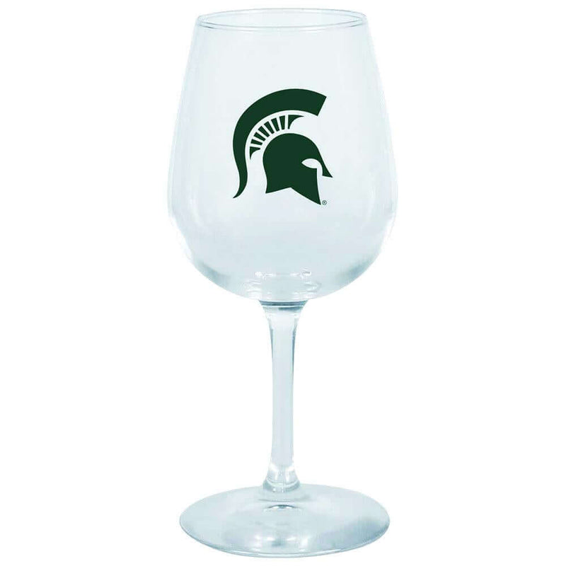 12.75oz Decal Wine Glass MI St COL, Holiday_category_All, Michigan State Spartans, MSU, OldProduct 888966691964 $12