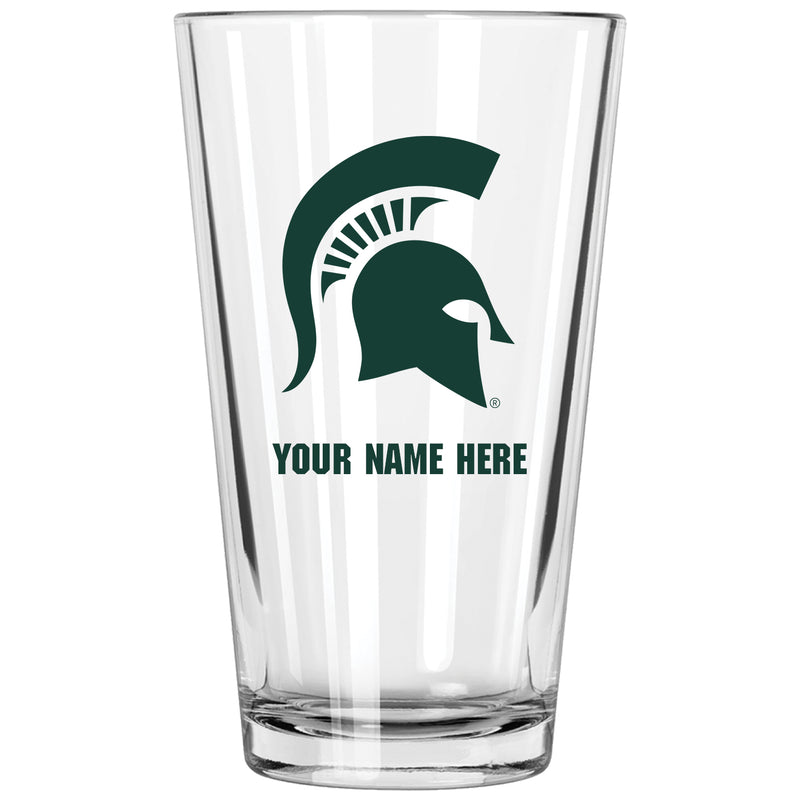 17oz Personalized Pint Glass | Michigan State Spartans