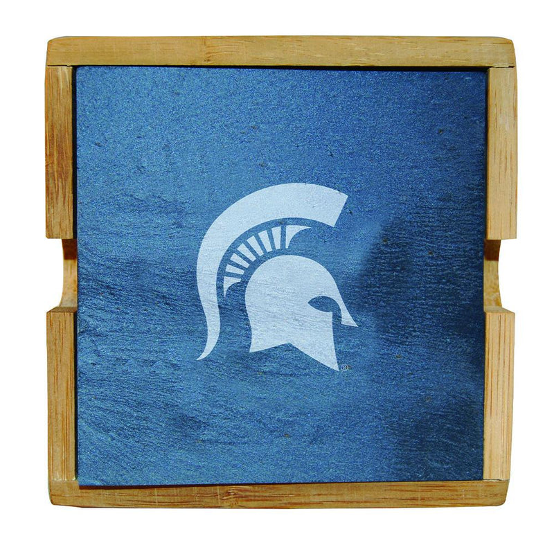 Slate Sq Coaster Set  MICHIGAN ST
COL, CurrentProduct, Home&Office_category_All, Michigan State Spartans, MSU
The Memory Company