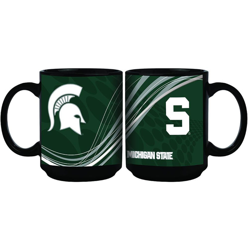 15oz Dynamic Style Mug | Michigan St COL, CurrentProduct, Drinkware_category_All, Michigan State Spartans, MSU 888966592469 $12