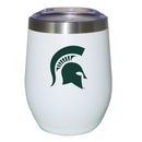 12oz White Stainless Steel Stemless Tumbler | Michigan State Spartans COL, CurrentProduct, Drinkware_category_All, Michigan State Spartans, MSU 194207624708 $27.49