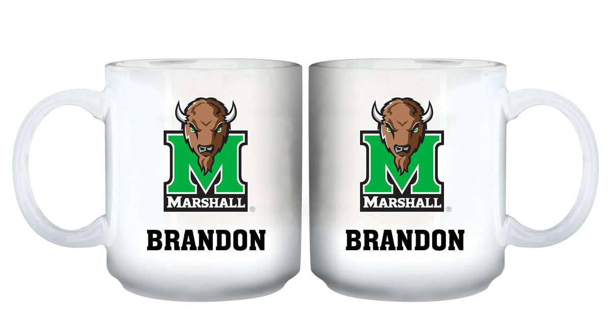 11oz White Personalized Ceramic Mug - Marshall COL, CurrentProduct, Custom Drinkware, Drinkware_category_All, Gift Ideas, Marshall Thundering Herd, MTH, Personalization, Personalized_Personalized 194207465110 $20.11