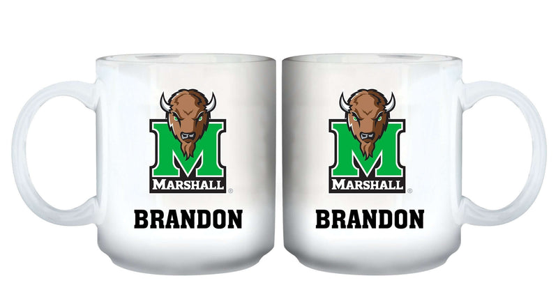 11oz White Personalized Ceramic Mug - Marshall COL, CurrentProduct, Custom Drinkware, Drinkware_category_All, Gift Ideas, Marshall Thundering Herd, MTH, Personalization, Personalized_Personalized 194207465110 $20.11