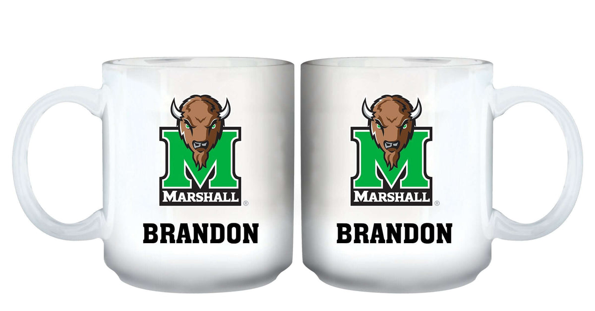 11oz White Personalized Ceramic Mug - Marshall COL, CurrentProduct, Custom Drinkware, Drinkware_category_All, Gift Ideas, Marshall Thundering Herd, MTH, Personalization, Personalized_Personalized 194207465110 $20.11