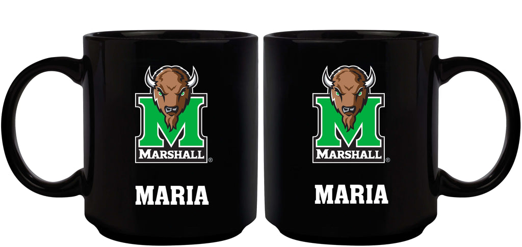 11oz Black Personalized Ceramic Mug - Marshall COL, CurrentProduct, Custom Drinkware, Drinkware_category_All, Gift Ideas, Marshall Thundering Herd, MTH, Personalization, Personalized_Personalized 194207373811 $20.11