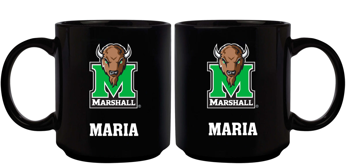 11oz Black Personalized Ceramic Mug - Marshall COL, CurrentProduct, Custom Drinkware, Drinkware_category_All, Gift Ideas, Marshall Thundering Herd, MTH, Personalization, Personalized_Personalized 194207373811 $20.11