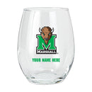 15oz Personalized Stemless Glass | Marshall Thundering Herd