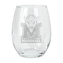 15oz Etched Stemless Tumbler | Marshall Thundering Herd COL, CurrentProduct, Drinkware_category_All, Marshall Thundering Herd, MTH 194207265048 $12.49