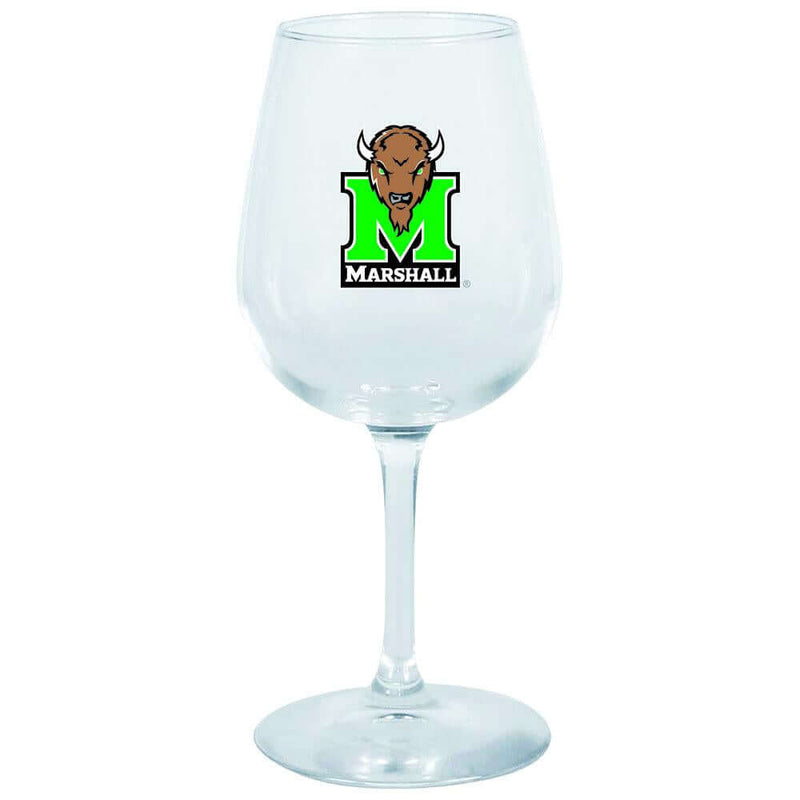 12.75oz Decal Wine Glass Marshall COL, Holiday_category_All, Marshall Thundering Herd, MTH, OldProduct 888966692237 $12