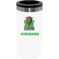 12oz Personalized White Stainless Steel Slim Can Holder | Marshall Thundering Herd