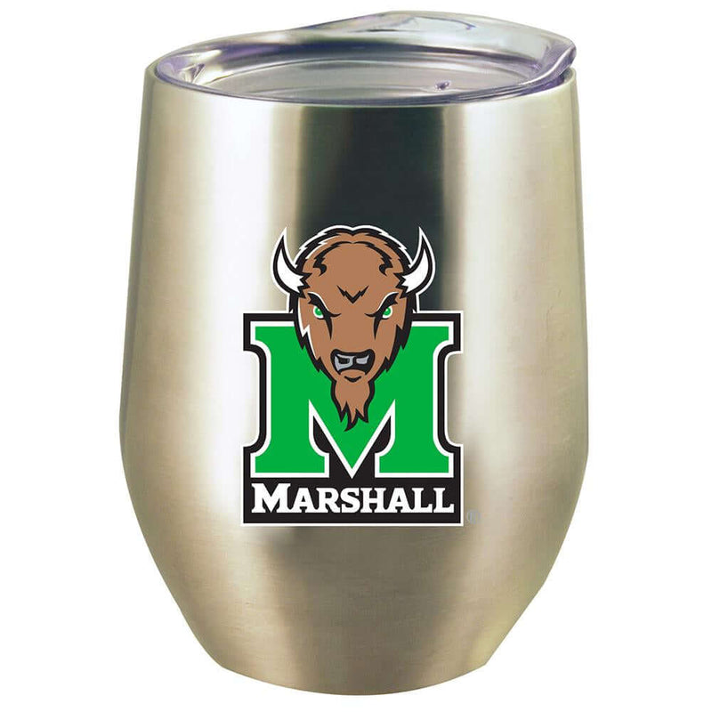 12oz Stainless Steel Stemless Tumbler w/Lid | Marshall University COL, CurrentProduct, Drinkware_category_All, Marshall Thundering Herd, MTH 888966599284 $21.99