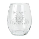 15oz Etched Stemless Tumbler | North Carolina A&T Aggies COL, CurrentProduct, Drinkware_category_All, NAT, North Carolina A&T Aggies  $12.49