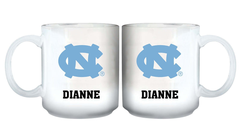11oz White Personalized Ceramic Mug | North Carolina University COL, CurrentProduct, Custom Drinkware, Drinkware_category_All, Gift Ideas, NC, Personalization, Personalized_Personalized, UNC Tar Heels 194207465127 $20.11