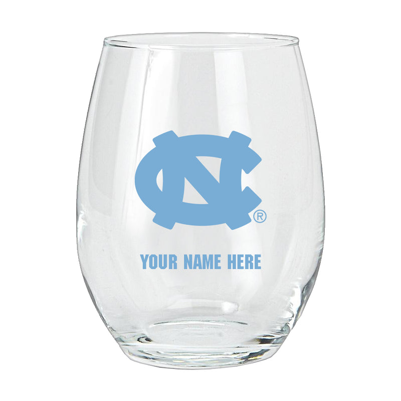 15oz Personalized Stemless Glass | UNC Tar Heels