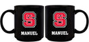 11oz Black Personalized Ceramic Mug - North Carolina State COL, CurrentProduct, Custom Drinkware, Drinkware_category_All, Gift Ideas, NC State Wolfpack, NCS, Personalization, Personalized_Personalized 194207373798 $20.11