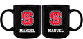 11oz Black Personalized Ceramic Mug - North Carolina State COL, CurrentProduct, Custom Drinkware, Drinkware_category_All, Gift Ideas, NC State Wolfpack, NCS, Personalization, Personalized_Personalized 194207373798 $20.11