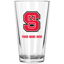 17oz Personalized Pint Glass | NC State Wolfpack