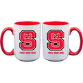 15oz Inner Color Personalized Ceramic Mug | NC State Wolfpack 2790PER, COL, CurrentProduct, Drinkware_category_All, NC State Wolfpack, NCS, Personalized_Personalized  $27.99