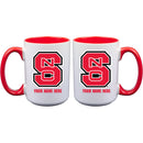15oz Inner Color Personalized Ceramic Mug | NC State Wolfpack 2790PER, COL, CurrentProduct, Drinkware_category_All, NC State Wolfpack, NCS, Personalized_Personalized  $27.99