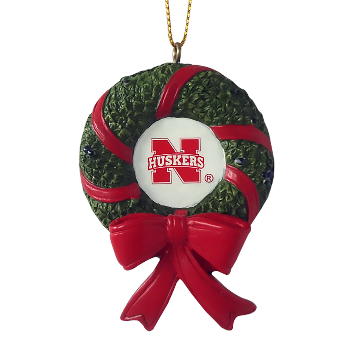 Wreath Ornament - Nebraska University
COL, NEB, Nebraska Cornhuskers, OldProduct
The Memory Company