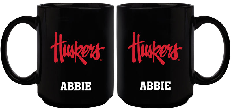 15oz B Mug Basic - Nebraska University COL, CurrentProduct, Drinkware_category_All, NEB, Nebraska Cornhuskers 687746961484 $15.49