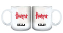 11oz White Personalized Ceramic Mug - Nebraska COL, CurrentProduct, Custom Drinkware, Drinkware_category_All, Gift Ideas, NEB, Nebraska Cornhuskers, Personalization, Personalized_Personalized 194207465141 $20.11