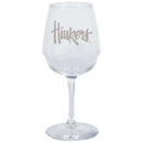 12.75oz Stemmed Wine Glass | Nebraska Cornhuskers COL, CurrentProduct, Drinkware_category_All, NEB, Nebraska Cornhuskers  $13.99