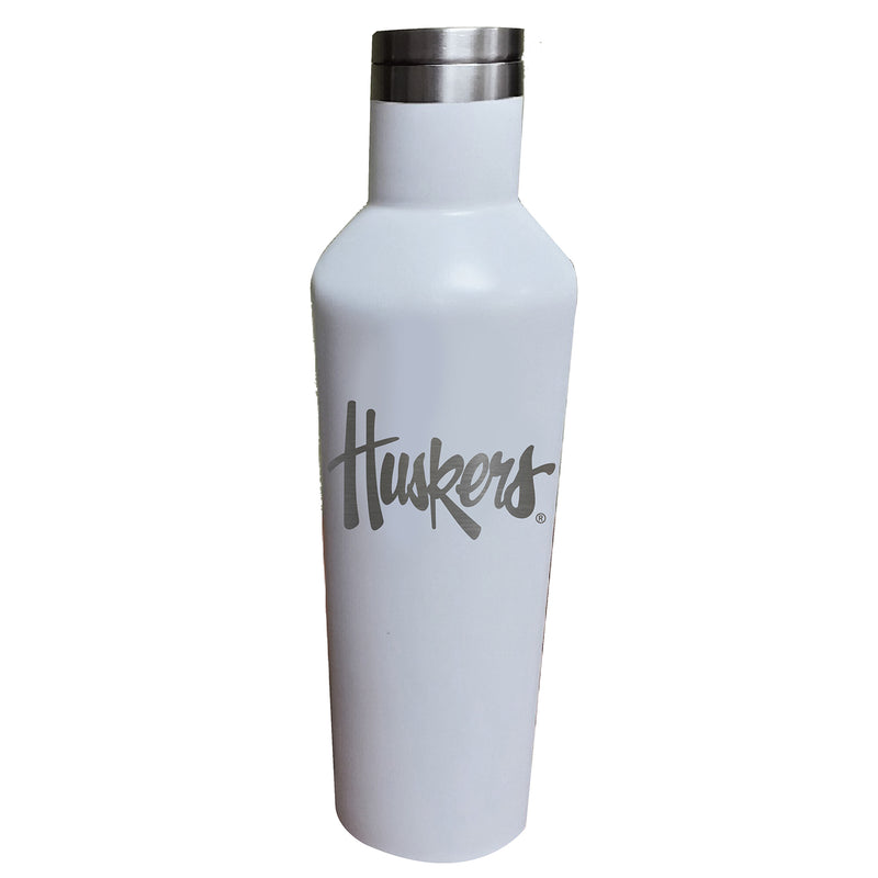 17oz White Etched Infinity Bottle | Nebraska Cornhuskers