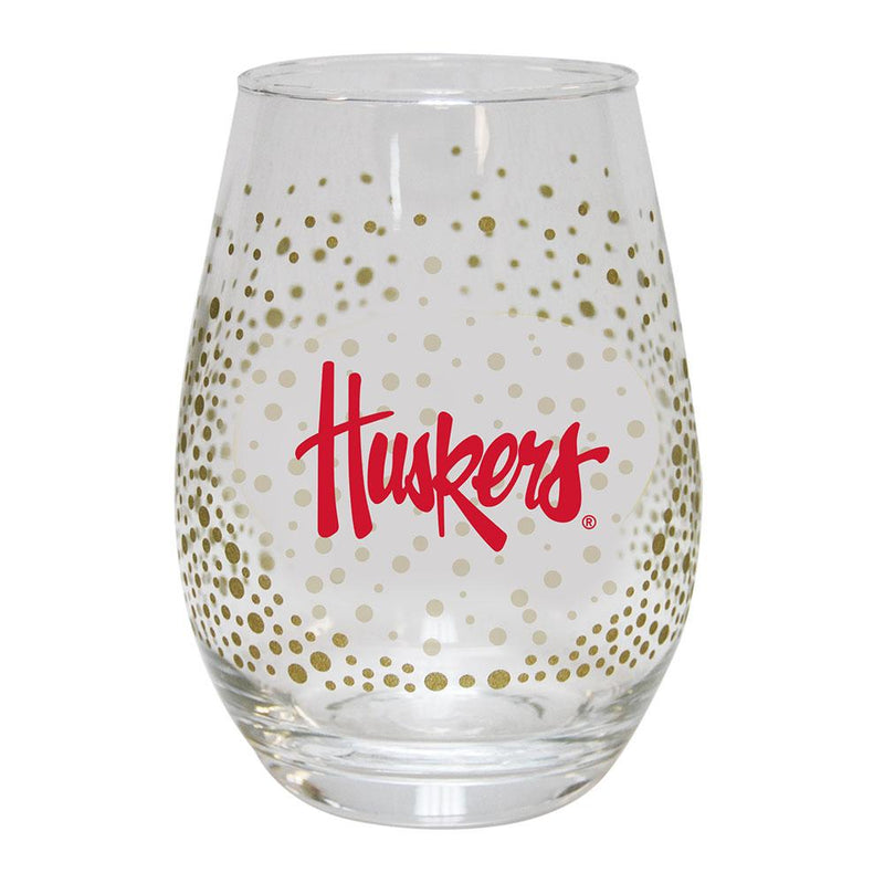 15 oz Glitr Stmless Wn Gls U NEBRASKA COL, NEB, Nebraska Cornhuskers, OldProduct 888966959156 $14