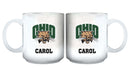11oz White Personalized Ceramic Mug - Ohio COL, CurrentProduct, Custom Drinkware, Drinkware_category_All, Gift Ideas, OHI, Ohio University Bobcats, Personalization, Personalized_Personalized 194207465158 $20.11