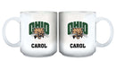 11oz White Personalized Ceramic Mug - Ohio COL, CurrentProduct, Custom Drinkware, Drinkware_category_All, Gift Ideas, OHI, Ohio University Bobcats, Personalization, Personalized_Personalized 194207465158 $20.11