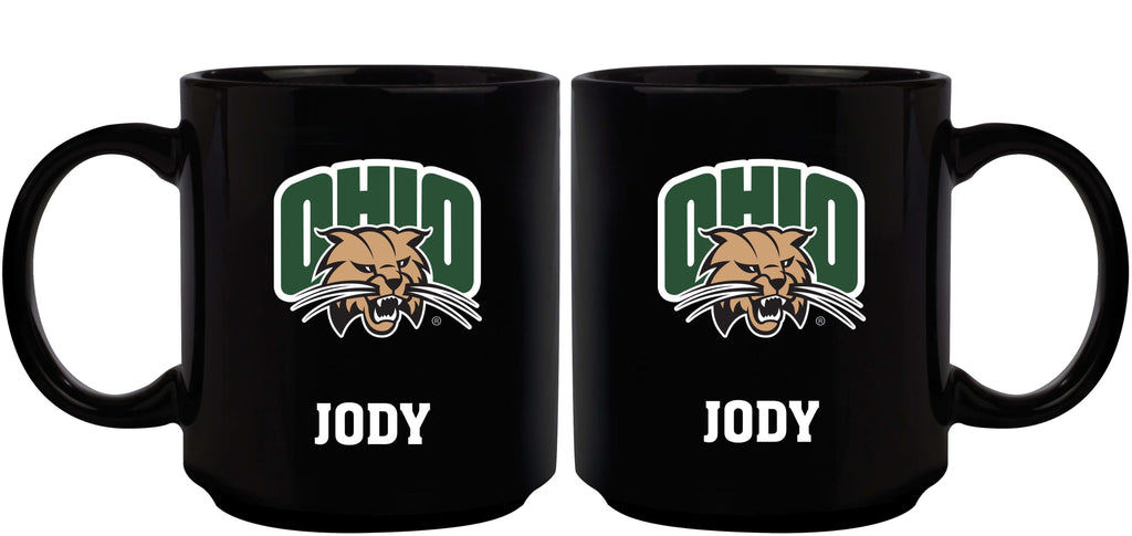 11oz Black Personalized Ceramic Mug - Ohio COL, CurrentProduct, Custom Drinkware, Drinkware_category_All, Gift Ideas, OHI, Ohio University Bobcats, Personalization, Personalized_Personalized 194207373774 $20.11
