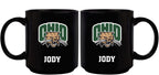 11oz Black Personalized Ceramic Mug - Ohio COL, CurrentProduct, Custom Drinkware, Drinkware_category_All, Gift Ideas, OHI, Ohio University Bobcats, Personalization, Personalized_Personalized 194207373774 $20.11