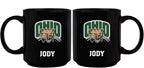 11oz Black Personalized Ceramic Mug - Ohio COL, CurrentProduct, Custom Drinkware, Drinkware_category_All, Gift Ideas, OHI, Ohio University Bobcats, Personalization, Personalized_Personalized 194207373774 $20.11
