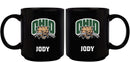 11oz Black Personalized Ceramic Mug - Ohio COL, CurrentProduct, Custom Drinkware, Drinkware_category_All, Gift Ideas, OHI, Ohio University Bobcats, Personalization, Personalized_Personalized 194207373774 $20.11