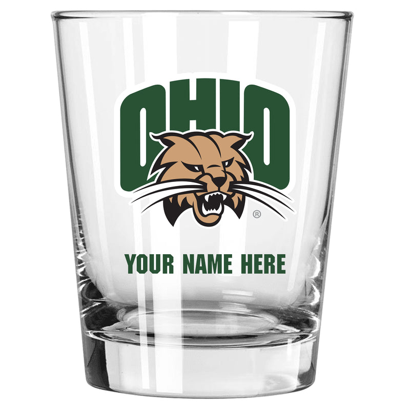 15oz Personalized Stemless Glass | Ohio University Bobcats