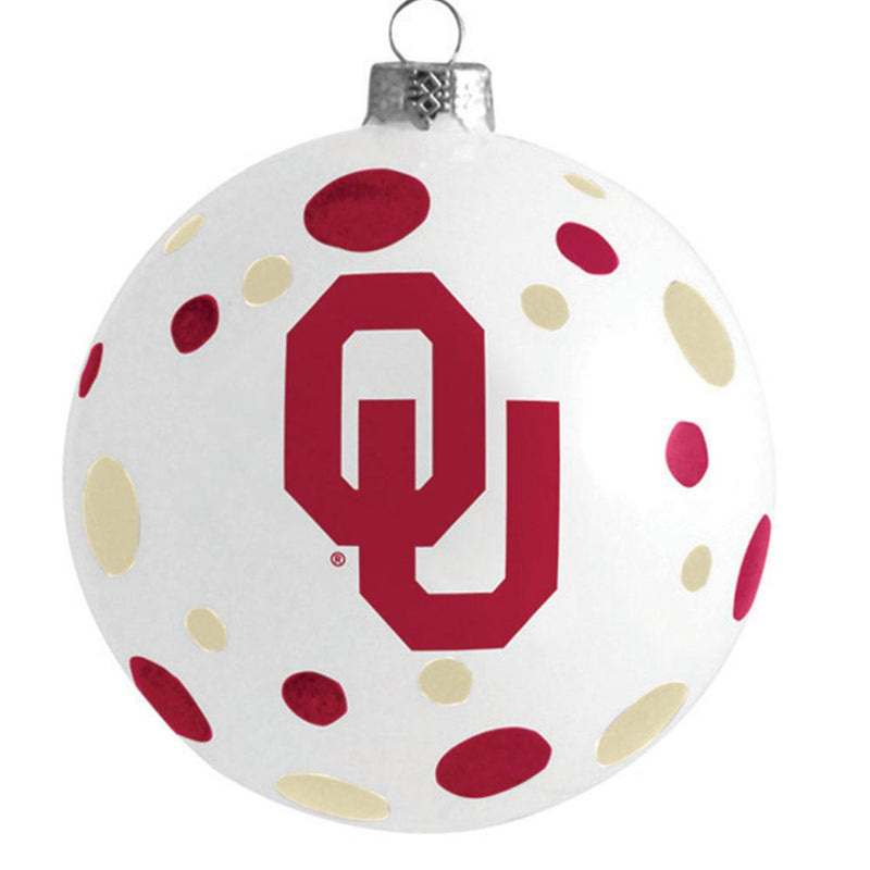 HM Polka Dot Ball Ornament - Oklahoma University
COL, OK, Oklahoma Sooners, OldProduct
The Memory Company
