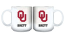 11oz White Personalized Ceramic Mug - Oklahoma COL, CurrentProduct, Custom Drinkware, Drinkware_category_All, Gift Ideas, OK, Oklahoma Sooners, Personalization, Personalized_Personalized 194207465165 $20.11