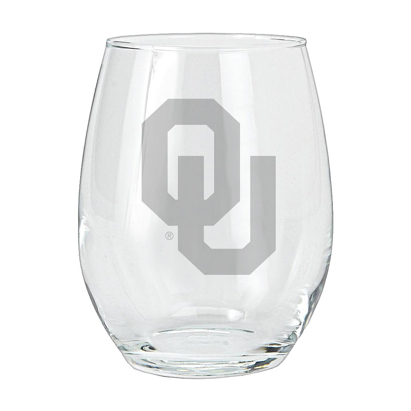 15oz Etched Stemless Tumbler | Oklahoma Sooners COL, CurrentProduct, Drinkware_category_All, OK, Oklahoma Sooners 194207265130 $12.49