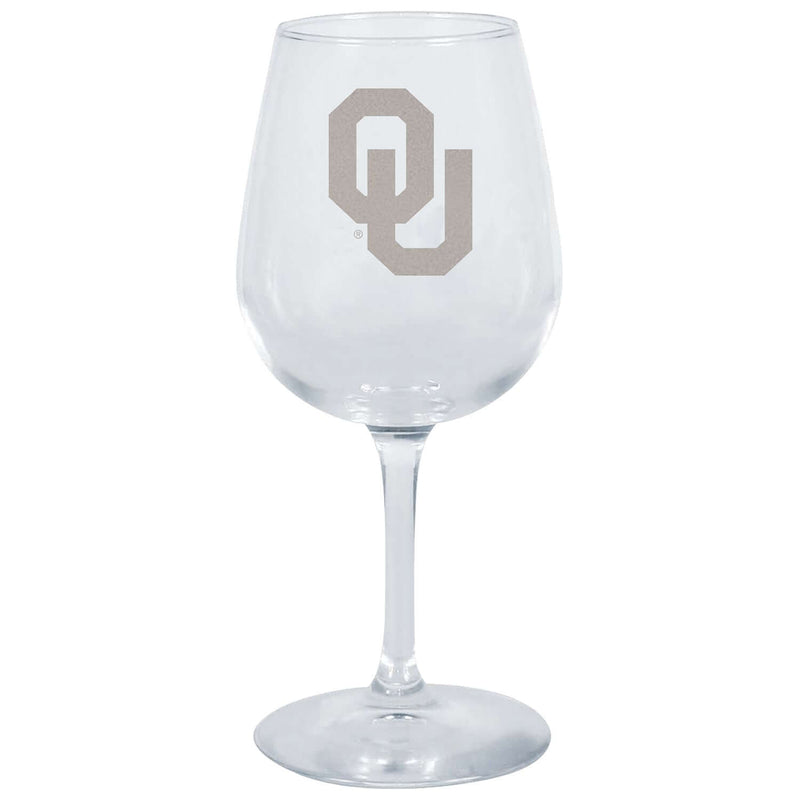 12.75oz Stemmed Wine Glass | Oklahoma Sooners COL, CurrentProduct, Drinkware_category_All, OK, Oklahoma Sooners  $13.99