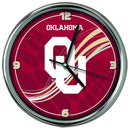 12 Inch Dynamic Chrome Clock | Oklahoma University COL, OK, Oklahoma Sooners, OldProduct 888966148611 $25
