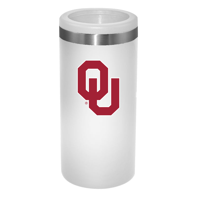 12oz White Slim Can Holder | Oklahoma Sooners